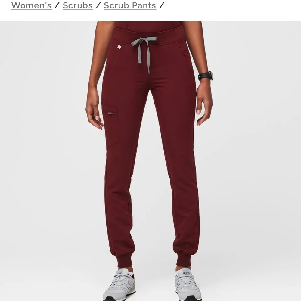Figs Zamora Jogger Pants - Burgandy